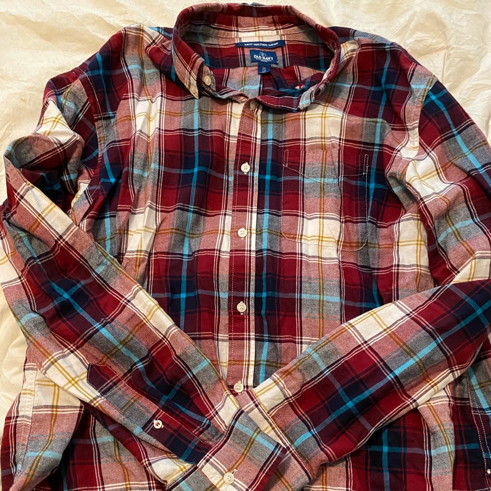 Plaid Old Navy button down XXL